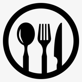 Restaurant Symbol Of Cutlery In A Circle - Restaurant Symbol Png, Transparent Png, Transparent PNG