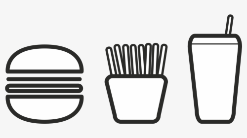 Transparent Restaurant Icon Png - Burgers Black And White, Png Download, Transparent PNG