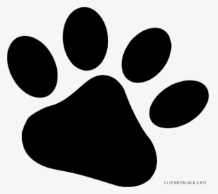 Dog Paw Prints Animal Free Black White Clipart Images - Dog Paw Clipart, HD Png Download, Transparent PNG