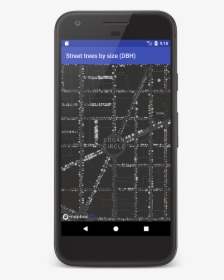 Map With Data Styled By Attribute On An Android Device - Smartphone, HD Png Download, Transparent PNG