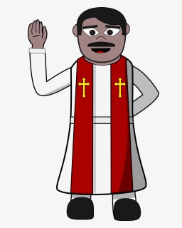 Pastor, Priest, Christian, Robe, Cartoon, Clip-art - Priest Clipart, HD Png Download, Transparent PNG