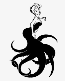Ursula Ariel Maleficent Drawing Art - Ursula Ariel Png, Transparent Png, Transparent PNG