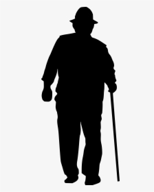 Silhouette Of Old Person Transparent, HD Png Download, Transparent PNG