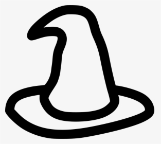 Magic Hat - Witch Hat Clipart Black And White, HD Png Download, Transparent PNG