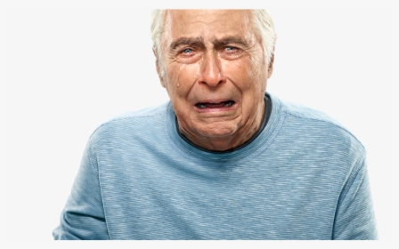 Crying Male Patient With Pseudobulbar Affect - Old Man Crying Transparent, HD Png Download, Transparent PNG