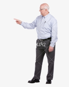 Old Man Standing Pointing, HD Png Download, Transparent PNG