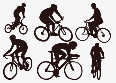 Cycling Bicycle Silhouette Sport - Bike Rider Vector Free Download, HD Png Download, Transparent PNG