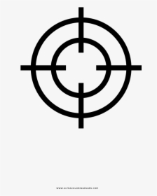 Crosshair Coloring Page - Cross Hairs On Target, HD Png Download, Transparent PNG