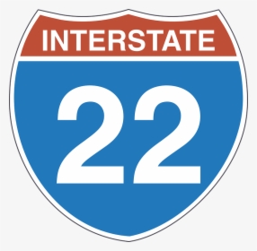 Interstate, 22, Sign, Signage, Directions, Direction - Interstate Road Sign Vector, HD Png Download, Transparent PNG