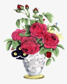 Rose, Vintage, Decoration, Leaf, Floral, Flower, Gift - Transparent Vintage Flowers Png, Png Download, Transparent PNG