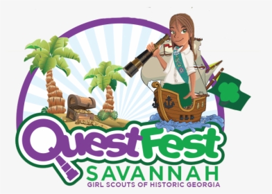 Quest Fest Graphic W Girl - Cartoon, HD Png Download, Transparent PNG