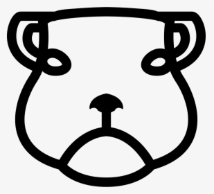 Dog Face Frontal Outline - Icon, HD Png Download, Transparent PNG