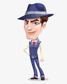 Old School Gangster With Hat Cartoon Vector Character - Girl Gangster Png Cartoon, Transparent Png, Transparent PNG