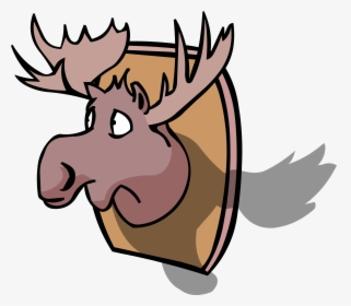 Transparent Moose Silhouette Png - Clipart Transparent Moose Head, Png Download, Transparent PNG
