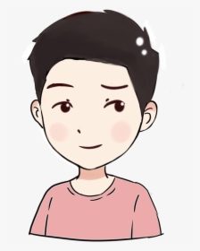 Transparent Smirk Png - Cute Face Boy Cartoon, Png Download, Transparent PNG