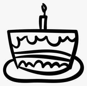 Transparent Birthday Cake Icon Png - Birthday Cake Hand Drawing, Png Download, Transparent PNG