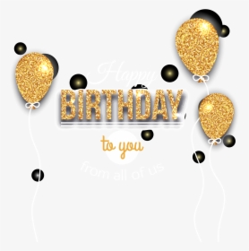 Golden Balloon Birthday Vector Icon Balloons Celebration - Gold Birthday Balloons Png, Transparent Png, Transparent PNG