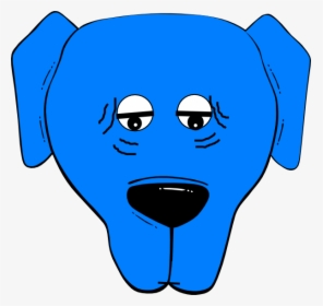 Blue Tired Svg Clip Arts - Cartoon Dog Face, HD Png Download, Transparent PNG