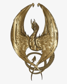 Gold Wyvern - Fantasy Gold Dragon Art Transparent, HD Png Download, Transparent PNG