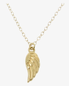 Wing Pendant Png - Guardian Angel Necklace Gold Small, Transparent Png, Transparent PNG