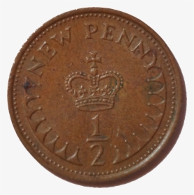 British Halfpenny Coin 1971 Reverse - Coin, HD Png Download, Transparent PNG