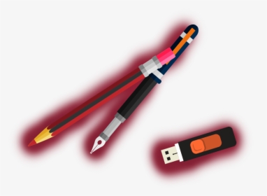 Transparent Ink Pen Png - Usb Flash Drive, Png Download, Transparent PNG