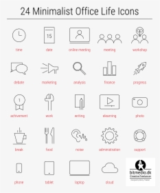 Free Blackline Office Life Icons - Free Transparent Icons For Office, HD Png Download, Transparent PNG