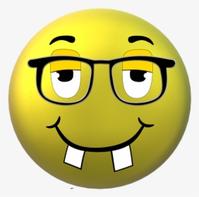 Smiley, Glasses, Nerd, Incisor, Intelligent, Emojis - Emoji, HD Png Download, Transparent PNG