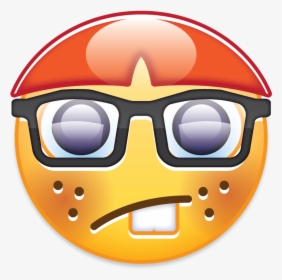 Smiley Emoji Nerd Goggles - Emoji, HD Png Download, Transparent PNG