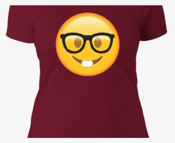 Nerd With Glasses Emoji Shirt Costume Birthday Party - Nerd Emoji, HD Png Download, Transparent PNG