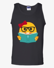 Men And Woman S Emoji Nerd Bookworm T-shirt For Love - Playera De Veguetta, HD Png Download, Transparent PNG