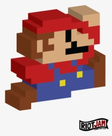 Transparent Mario Run Png - 8 Bit Mario Jumping, Png Download, Transparent PNG