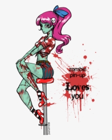 Picture Free Download Alice Drawing Zombie - Easy Zombie Girl Drawing, HD Png Download, Transparent PNG