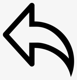 Left Arrow Curve Outline Comments - Back Icon Png White, Transparent Png, Transparent PNG