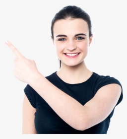 Women Pointing Left - Woman Pointing Left Png, Transparent Png, Transparent PNG