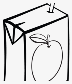 Juice Box Clip Art 358ra Apple Juice Box Clip Art From - Juice Black And White, HD Png Download, Transparent PNG