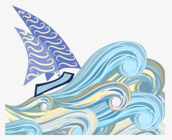 Wave Drawing Stock Illustration - Boat And Waves Illustration, HD Png Download, Transparent PNG