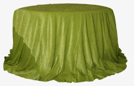 Round Table With Green Velvet Cover - Tablecloth, HD Png Download, Transparent PNG