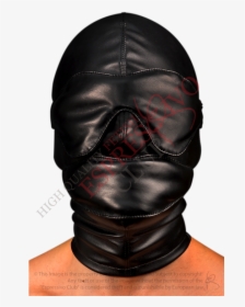 Bdsm-gear For Men Leather Bondage Hood With Soft Blindfold - Mask, HD Png Download, Transparent PNG
