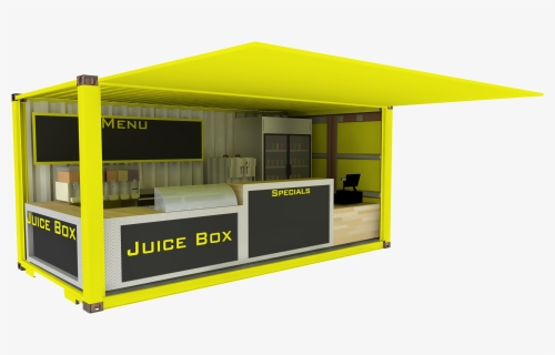 Shipping Container Juice Bar , Png Download - Juice Box Shipping Container, Transparent Png, Transparent PNG