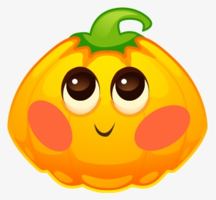 Halloween Pumpkins Emoji Messages Sticker-2 - Pumpkin Halloween Cartoon, HD Png Download, Transparent PNG