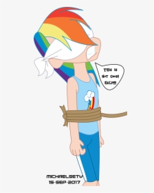 Michaelsety, Blindfold, Bondage, Daring Done, Dialogue, - Tied Up Rainbow Dash, HD Png Download, Transparent PNG