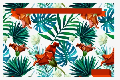 Tropical Pattern , Png Download - Tropical Leaves Background, Transparent Png, Transparent PNG