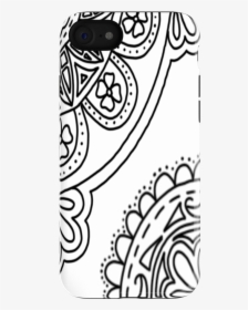 Zentangle Inspired Flower Pattern Case For Your Iphone - Mobile Phone Case, HD Png Download, Transparent PNG