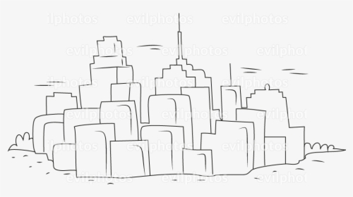 Cityscape Drawing Vector And Stock Photo - Line Art, HD Png Download, Transparent PNG