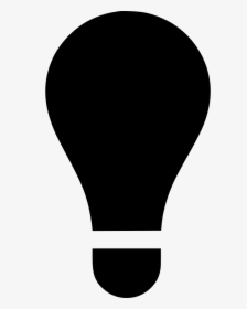 Idea Light Bulb - Light Bulb Clipart Black, HD Png Download, Transparent PNG