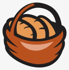 Basket Of Bread Loaf Bakery Clipart , Png Download - Basket Of Loaves Cartoon, Transparent Png, Transparent PNG