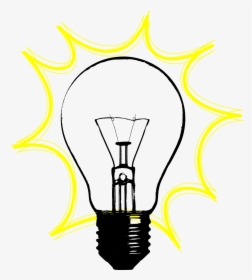 Lamp Light Electric Light Free Photo - Bulb Clipart Black And White, HD Png Download, Transparent PNG