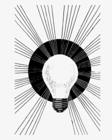 Light-bulb Rays - Ray Of Light Clipart Black And White, HD Png Download, Transparent PNG
