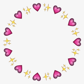 Circle Frame Circleframe Hearts Sparkles Emojis Icon, HD Png Download, Transparent PNG